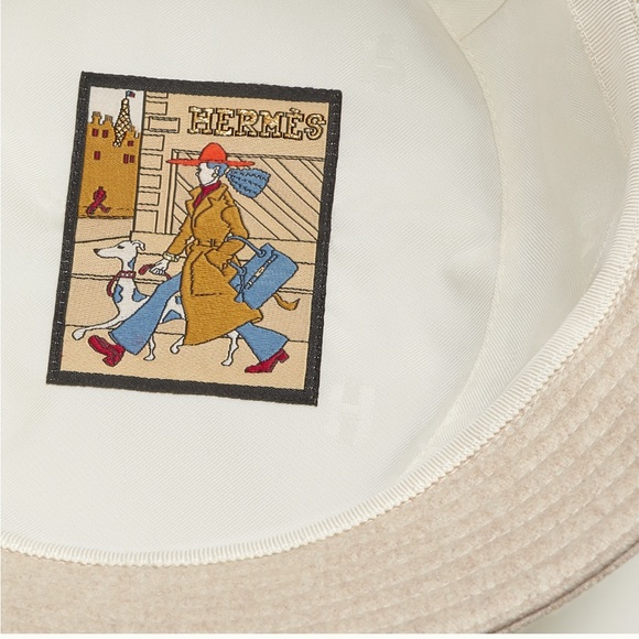 Hermes Calvi Bucket Hat in Cashmere - Picture 2 of 11